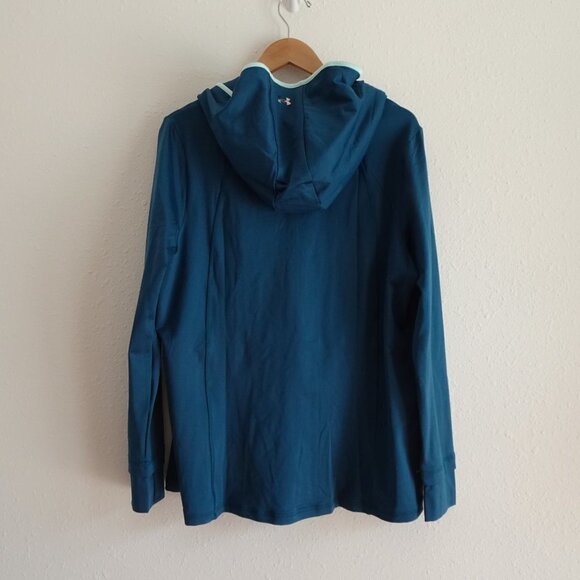 Under Armour Fitted Jacket Women's Size 1X Teal Blue Meridian Activewear - Picture 6 of 11